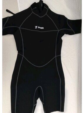 Zifumei Neoprene Shorty Black Wetsuit Men  Lightweight Diving Suit Size M